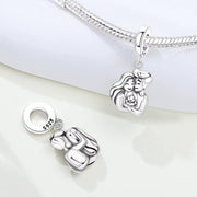 Family Pandora Charm | New Parents Gift | Mom Dad Baby | Silver Dangle | Newborn Keepsake