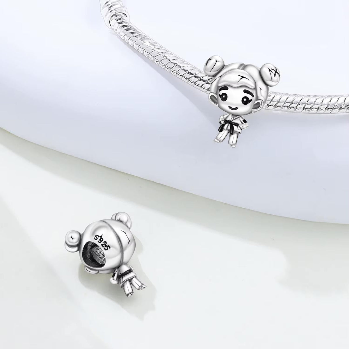 Karate Girl charm detail view