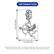Cupid Pandora Charm | Angel of Love | Silver Dangle | Pink Heart Arrow | Valentine's Gift