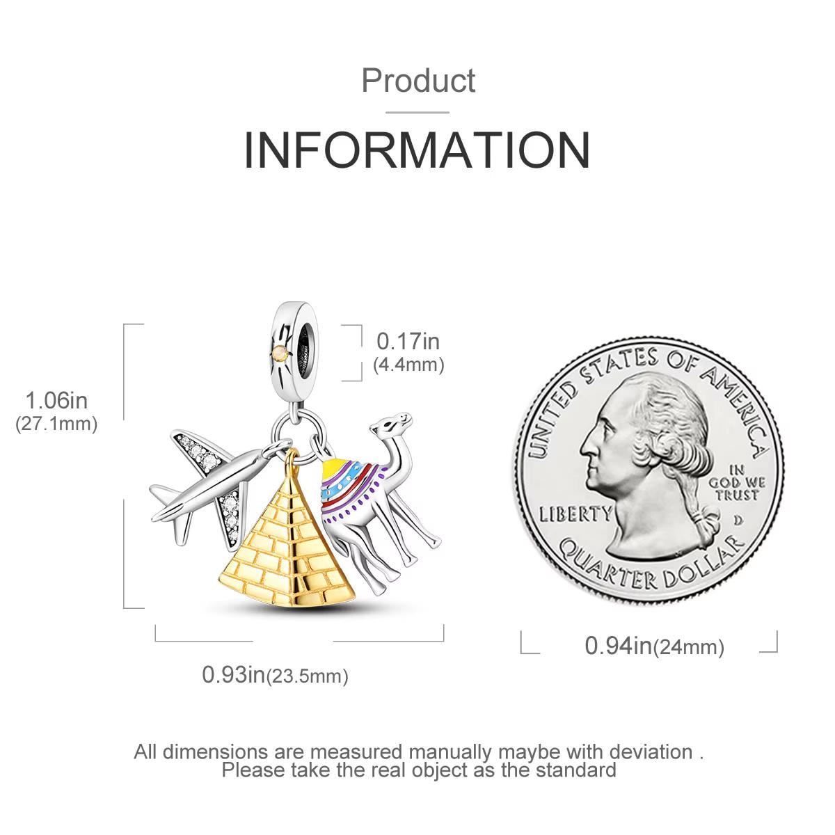 Egypt sterling silver charm view 5