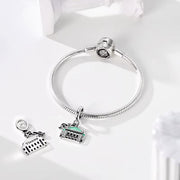 Austria Bead Fits Pandora Charm Bracelet, Silver Dangle Vienna State Opera, Music Travel Gift