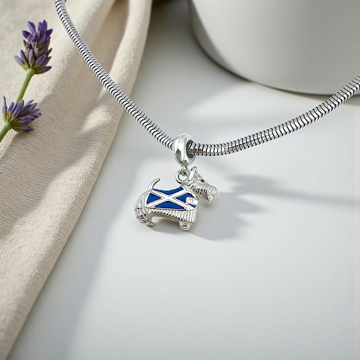 Scottish Terrier Dog sterling silver charm view 6