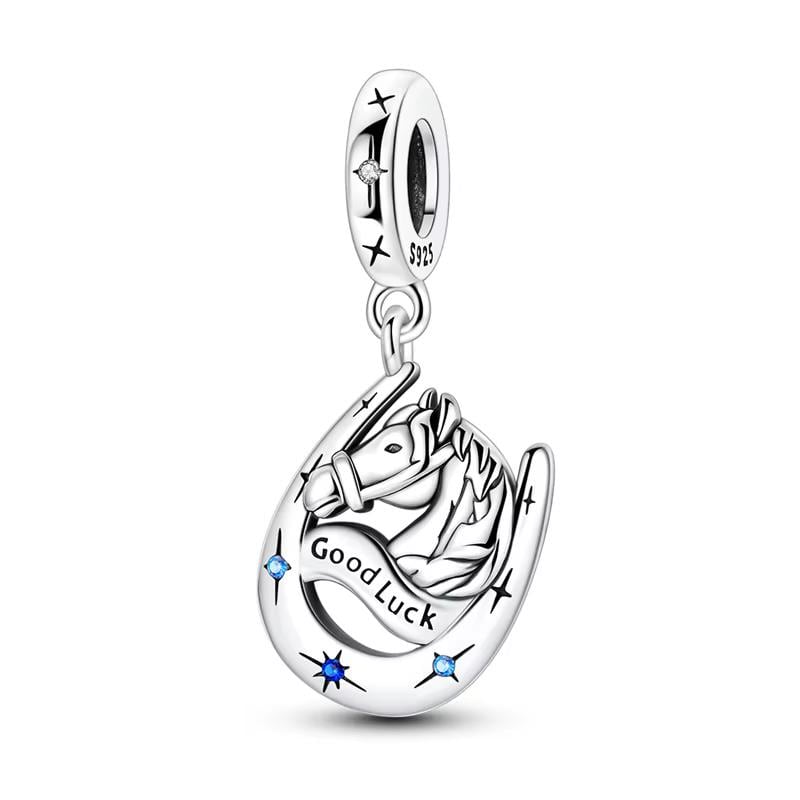 Horse Horseshoe 925 sterling silver charm