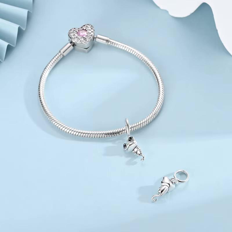 Chameleon sterling silver charm view 7