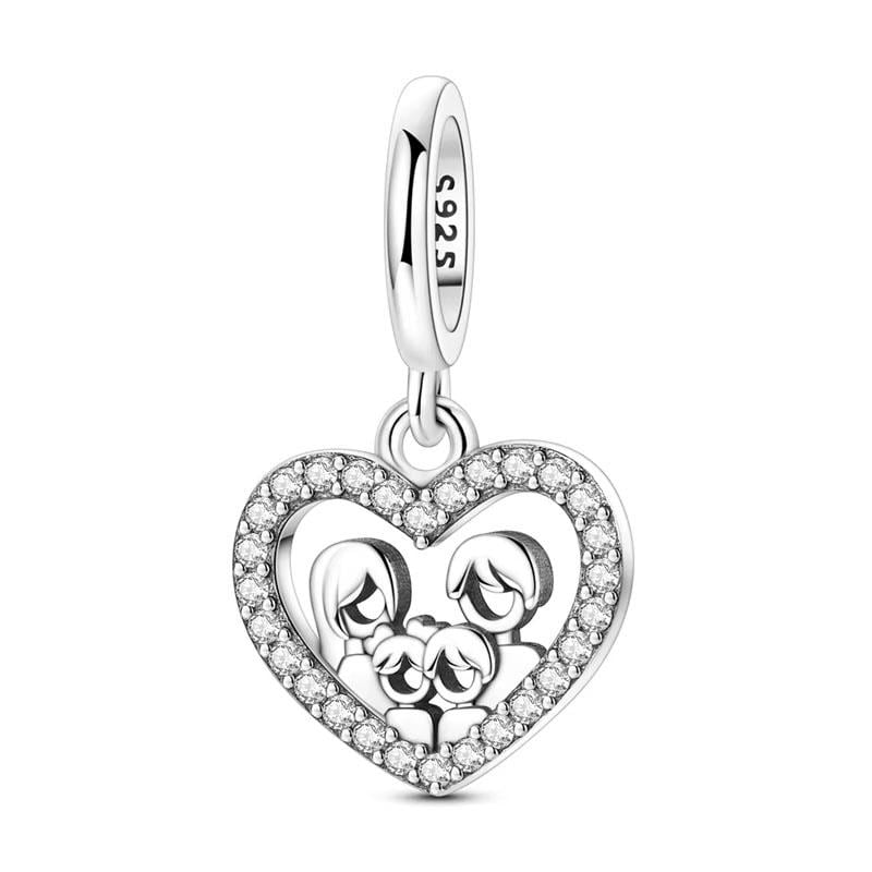 Silver Family 925 sterling silver charm