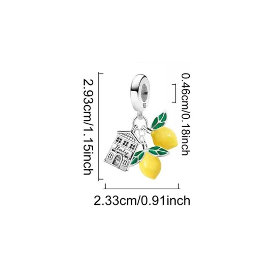 Italy Lemon sterling silver charm view 6