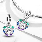 Las Vegas Pandora Charm | Lucky Casino Heart Gambling Pendant | 925 Sterling Silver Jackpot Bead