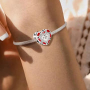 Las Vegas Pandora Charm | Red Casino Heart Bead | Lucky Poker Chip | 925 Sterling Silver