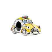 New York Taxi Pandora Charm | Yellow Love Bug Retro Car | 925 Sterling Silver