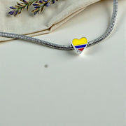 Colombia Pandora Charm | Colombian Flag Bead | 925 Sterling Silver South America Bogota Travel Gift