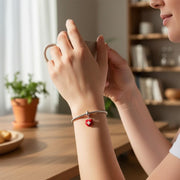 Switzerland Pandora Charm | Swiss Flag Heart | Silver Dangle | Red Enamel | Alps Travel Gift