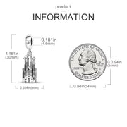 Spain Pandora Charm | Sagrada Familia | Barcelona Cathedral | Silver Dangle | Architecture Travel Gift