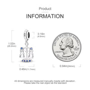 Lawyer Pandora Charm | Scales of Justice | Silver Dangle | Blue Crystal | Law Student Grad Gift