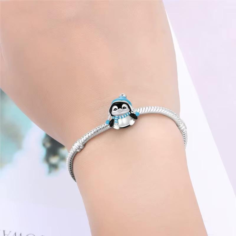 Penguin sterling silver charm view 5