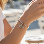 France Pandora Charm | Paris Eiffel Tower Arc de Triomphe | Airplane Dangle | Travel Souvenir