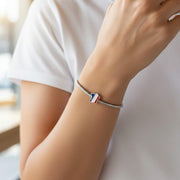 France Pandora Charm | French Map Flag | Blue White Red | Silver Bead | Paris Travel Souvenir