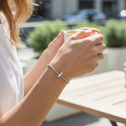 France Pandora Charm | French Map Flag | Blue White Red | Silver Bead | Paris Travel Souvenir