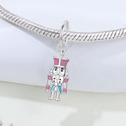 Nutcracker Pandora Charm | Pink Ballet Soldier | 925 Silver Dangle | Christmas Bead