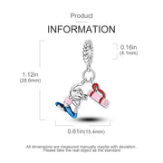 Yoga Pandora Charm | Pilates Mat Girl | Silver Dangle | Fitness Gym Gift | Namaste Bead