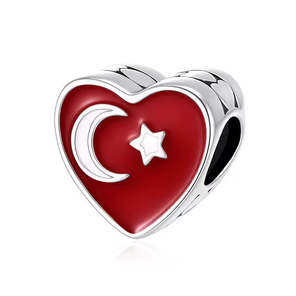 Turkey 925 sterling silver charm