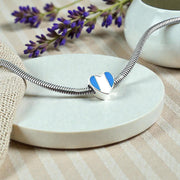 Guatemala Pandora Charm | Flag Heart Bead | Central America Travel Gift | Silver Patriot Souvenir