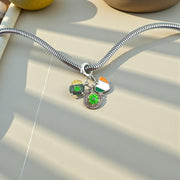 Ireland Pandora Charm | Pot of Gold Horseshoe | Irish Flag Heart | St Patrick Dangle