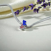 UK Pandora Charm | United Kingdom Map Flag | Union Jack Bead | British Patriot Gift Souvenir
