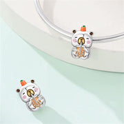 Capybara Pandora Charm | Bubble Tea Boba | Rodent Bead | Orange Yuzu Fruit | Funny Animal Gift