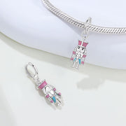 Nutcracker Pandora Charm | Pink Ballet Soldier | 925 Silver Dangle | Christmas Bead