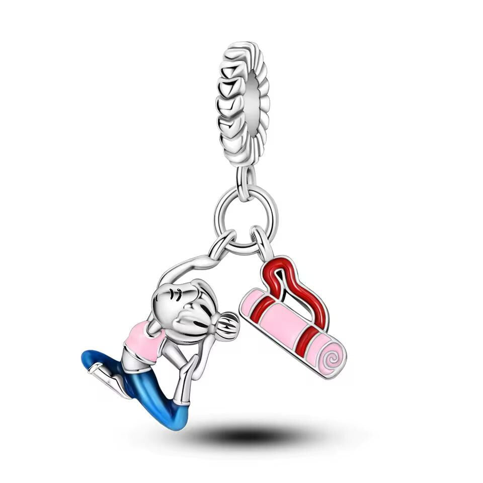 Yoga 925 sterling silver charm