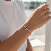 Horse Pandora Charm | Equestrian Bead | Lucky Silver Pony | Black Crystal | Cowgirl Rider Gift