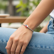 Chile Pandora Charm | Chilean Flag Heart | Silver Bead | South America Travel Gift