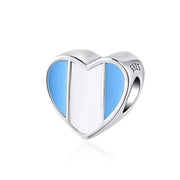 Guatemala Pandora Charm | Flag Heart Bead | Central America Travel Gift | Silver Patriot Souvenir
