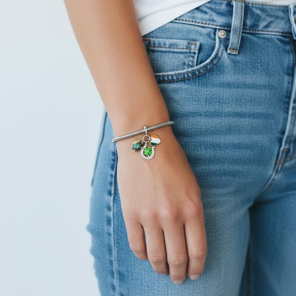Irish Pot Of Gold sterling silver charm view 8