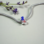 UK Pandora Charm | United Kingdom Map Flag | Union Jack Bead | British Patriot Gift Souvenir