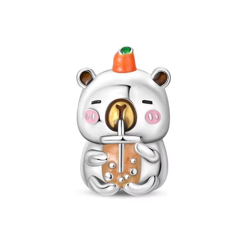 Capybara Boba 925 sterling silver charm