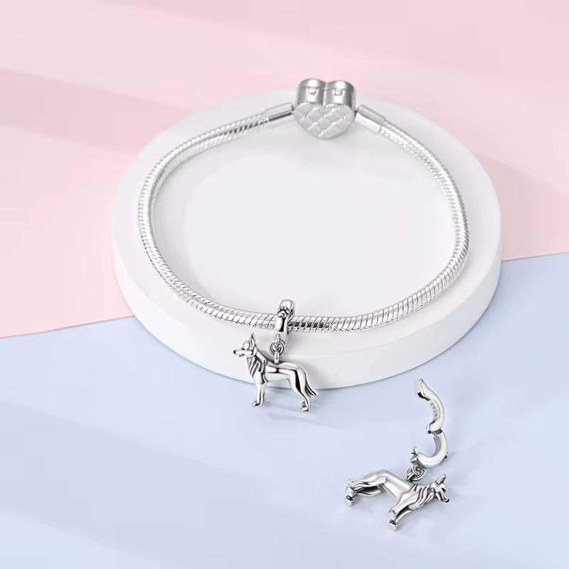 German Shepherd sterling silver charm view 7