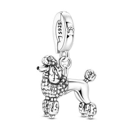 Poodle Pandora Charm | Silver Dog Dangle | Puppy Bead | Pet Lover Gift | Standard Toy Miniature