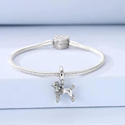 Poodle Pandora Charm | Silver Dog Dangle | Puppy Bead | Pet Lover Gift | Standard Toy Miniature