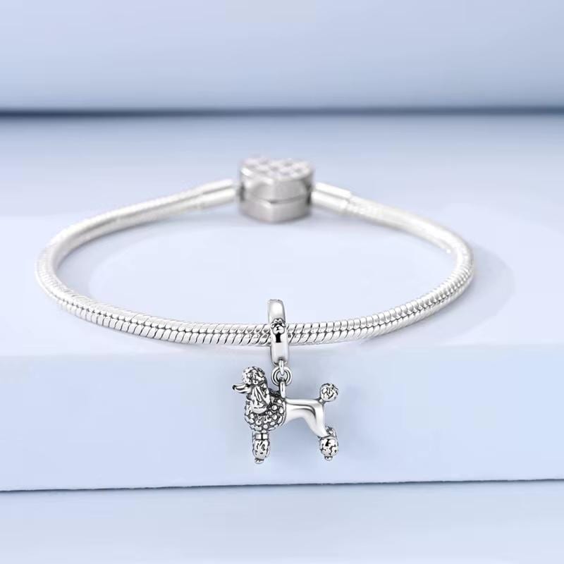Silver Poodle sterling silver charm view 7