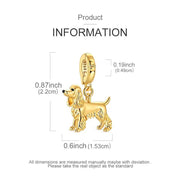 Cocker Spaniel Pandora Charm | Gold Plated | Spaniel Puppy Dog Bead | Pet Lover Gift