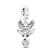 Goat Pandora Charm | Capricorn Zodiac Sign | Silver Ram | Mountain Ibex Jewelry | Horoscope Gift