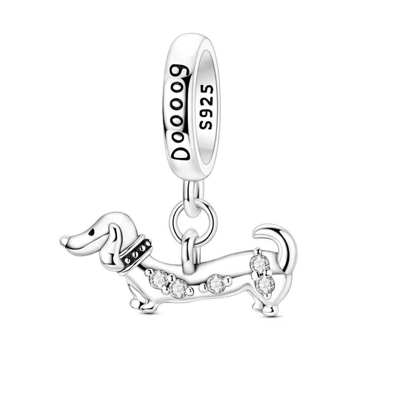 Dachshund 925 sterling silver charm