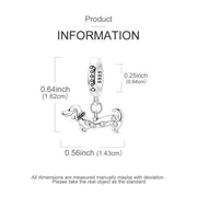 Dachshund Pandora Charm | Sausage Dog Silver Dangle | Sparkle Wiener Pet | Doxie Mom Gift