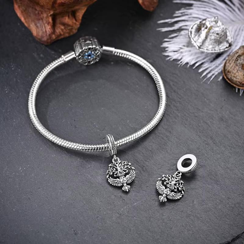 Viking Tree Life sterling silver charm view 5