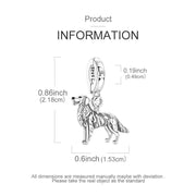 Golden Retriever Pandora Charm | Border Collie Australian Shepherd | Silver Dog Dangle | Fluffy Pet Gift