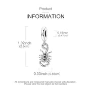 Scorpion Pandora Charm | Scorpio Zodiac Sign | Black Crystal | Gothic Jewelry | Horoscope Birthday Gift