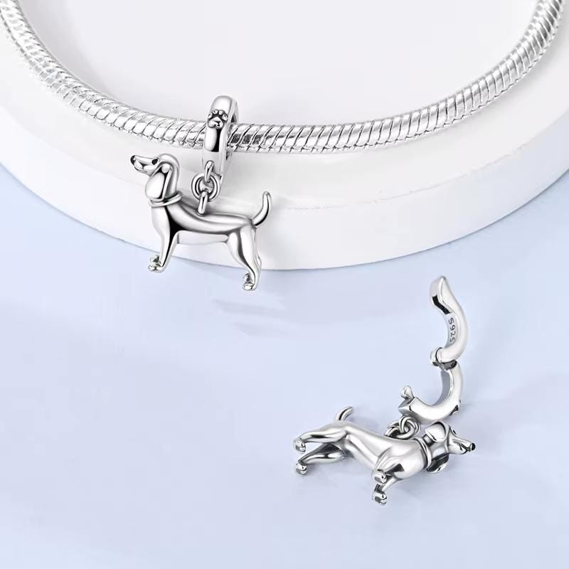 Dachshund Dog charm detail view