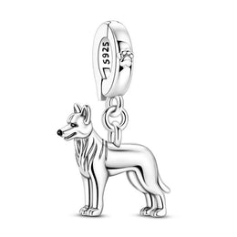 German Shepherd Pandora Charm | Alsatian Wolf Dog | K9 Pet Lover Gift | Loyal Guard Animal