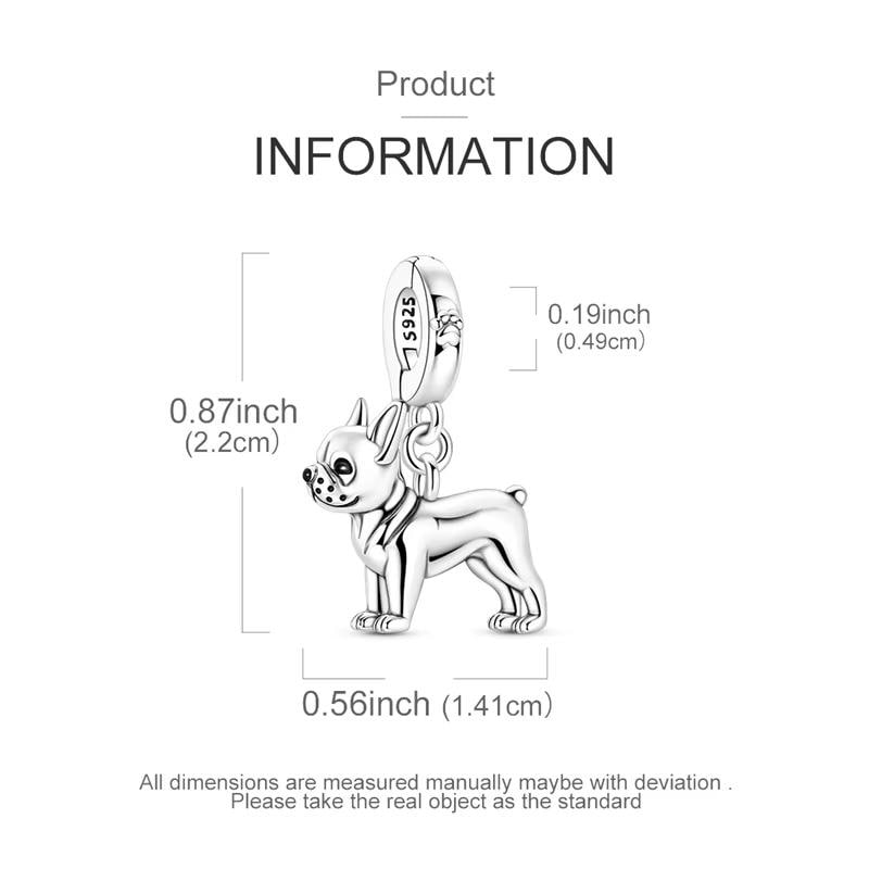 French Bulldog sterling silver charm view 5